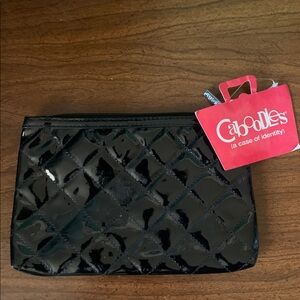 NWT Caboodles Black Clutch Cosmetic Bag